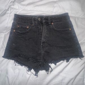 Black Denim Women's Shorts h&m